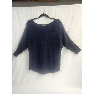 Market and Spruce Women's Blue 3/4 Sleeve Blouse Shirt Small Casual Work Top